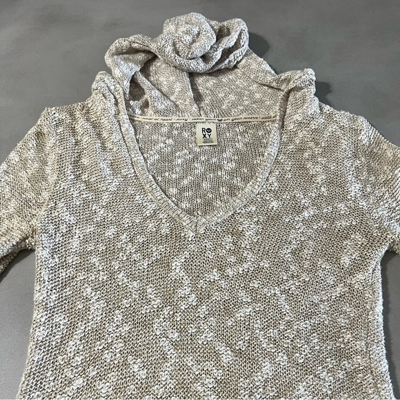 ROXY Hooded Knit V-Neck Sweater - Picture 3 of 6